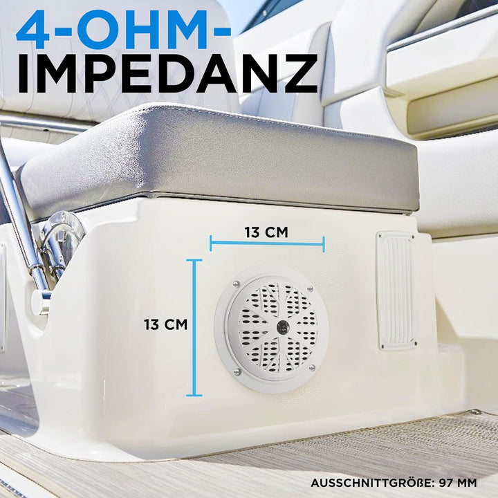 Pyle B001Q5SQE0 Dual Kegel wetterfeste Stereo Lautsprechersystem 10,16 cm (4 Zoll)