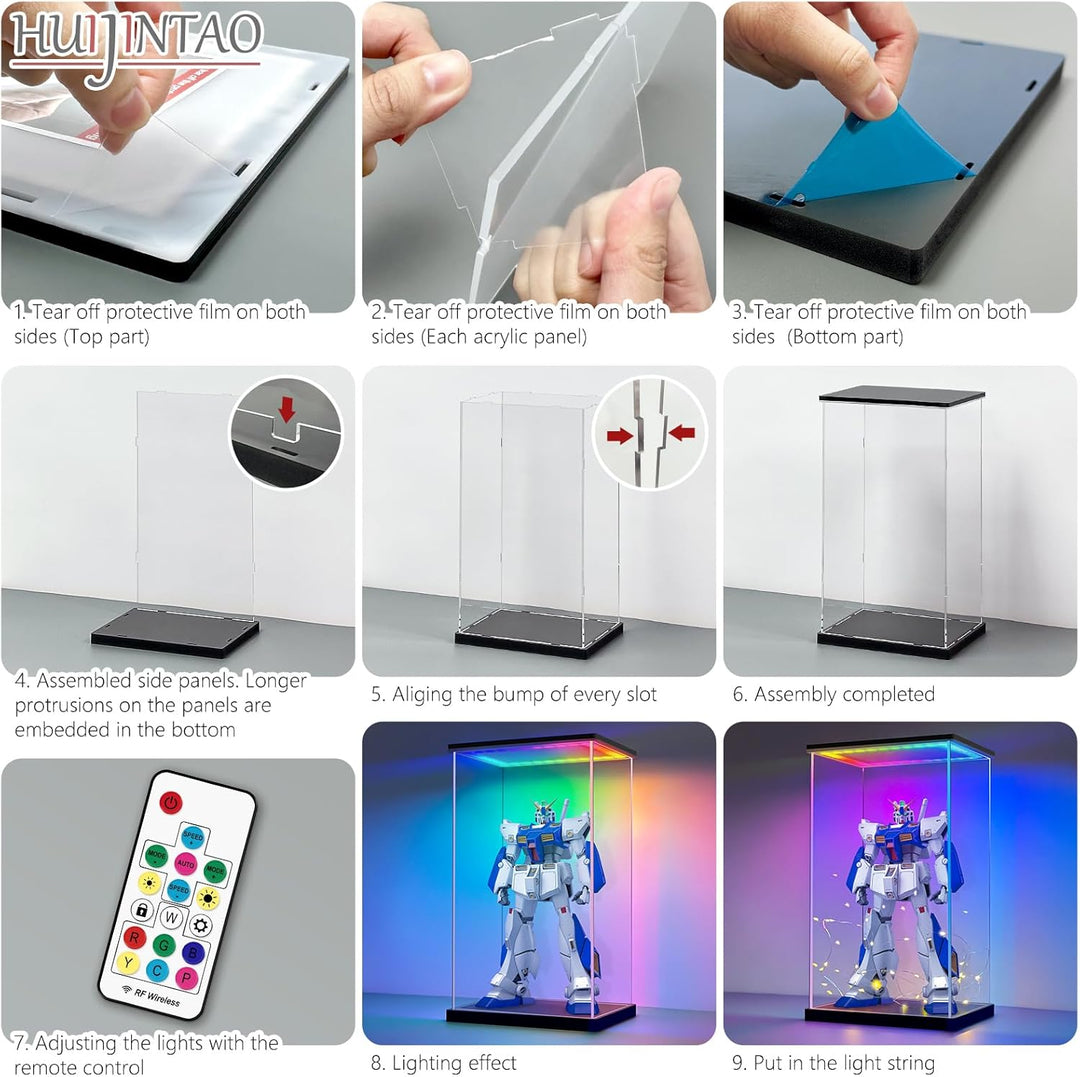 Acryl Vitrine / Schaukasten / Display Case / Acryl Box für Modellautos, Figuren | mit LED Beleuchtun
