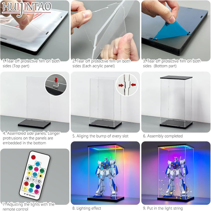 Acryl Vitrine / Schaukasten / Display Case / Acryl Box für Modellautos, Figuren | mit LED Beleuchtun