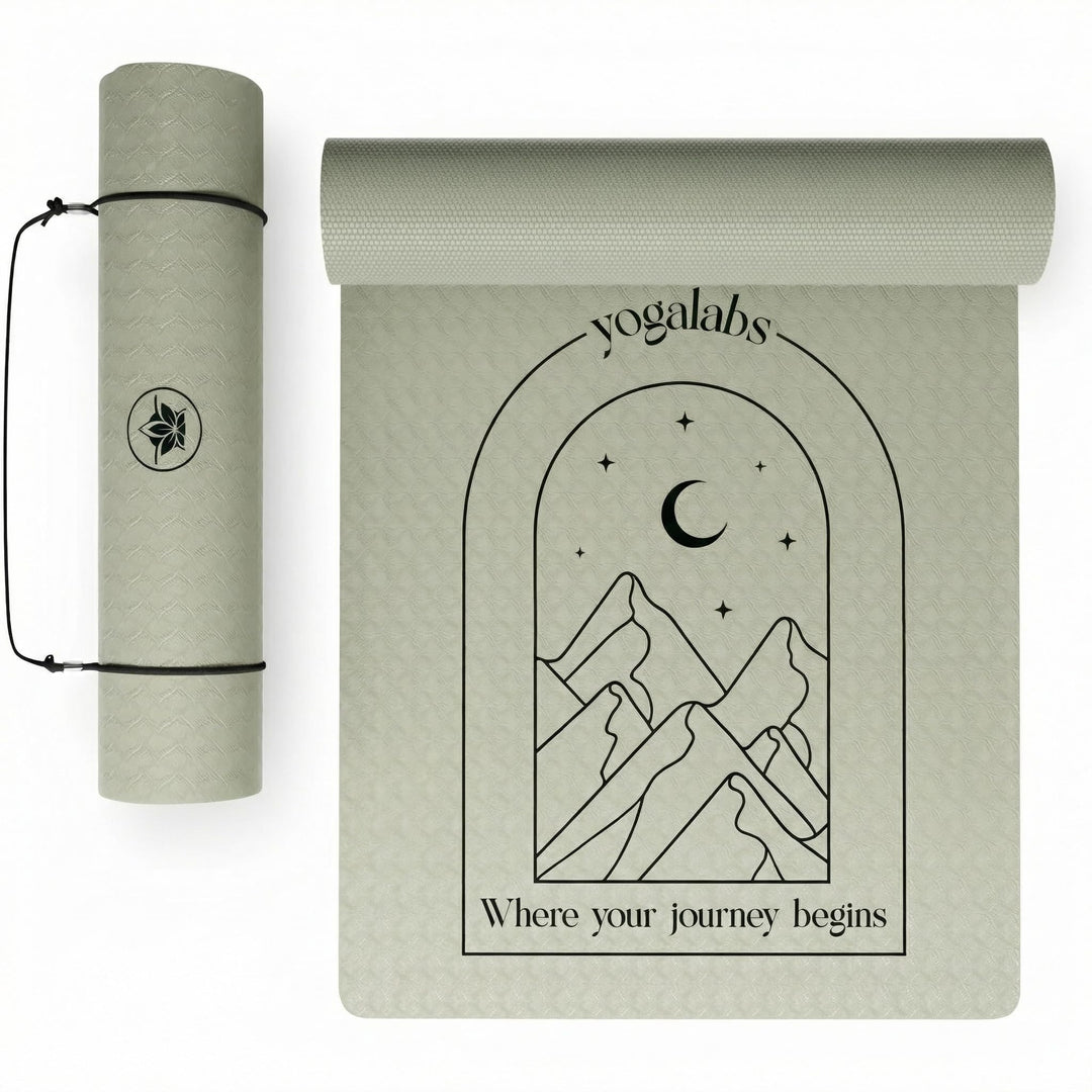 Premium Yoga-Matte aus hautfreundlichem ECO TPE-Material 185 x 60 x 0,6cm (gross) - Boho Style Gymna