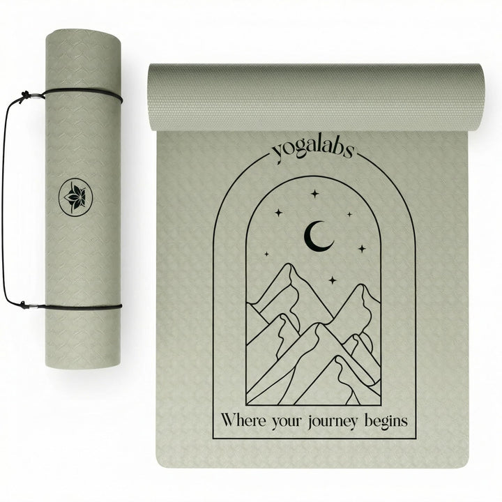 Premium Yoga-Matte aus hautfreundlichem ECO TPE-Material 185 x 60 x 0,6cm (gross) - Boho Style Gymna