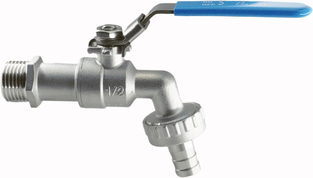 Kugelauslaufhahn Edelstahl V4A - PN 16 - Kugelhahn Wasserhahn, Druckluft - G 1/2" - G 3/4" - G 1" -