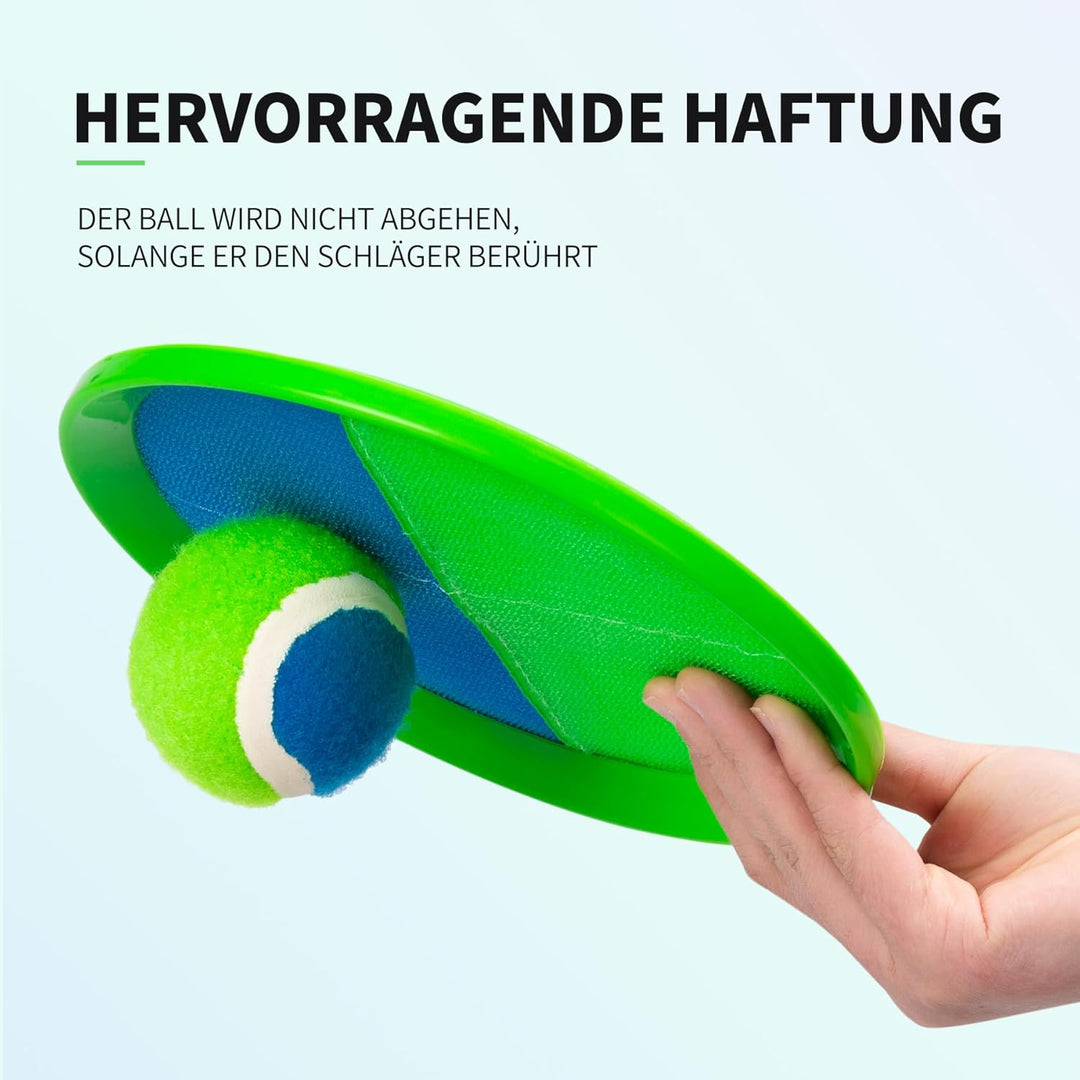 U&C Planet Beachball Set Strandtennis Set Paddle Ball Spiel Klettballspiel Strandschlägerset für Kin