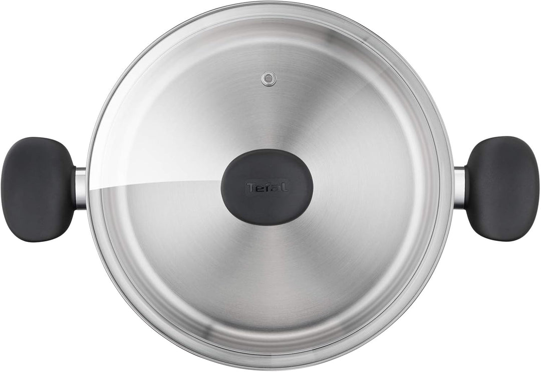 Tefal Dutch Oven 24 cm (5,3 l) + Glasdeckel, alle Wärmequellen einschliesslich Induktion, Premium-Ed