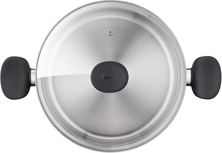 Tefal Dutch Oven 24 cm (5,3 l) + Glasdeckel, alle Wärmequellen einschliesslich Induktion, Premium-Ed