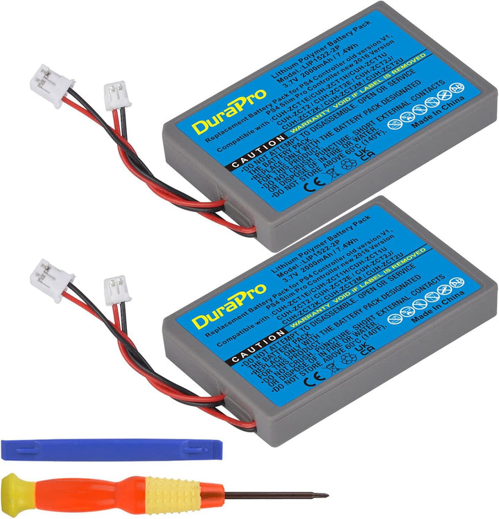 DuraPro 2X 2000mAh Battery Akku kompatibel mit Sony PS4 Slim / PS4 Pro PS4 LIP1522 KCR1410 Dualshock