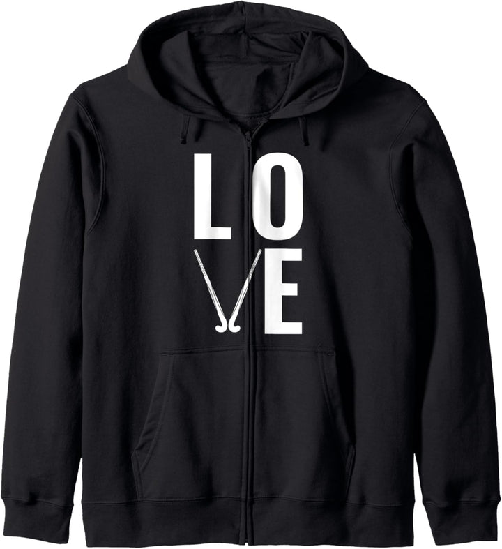 Field Hockey Funny Slogan Pun Gift - Love Hockey Kapuzenjacke