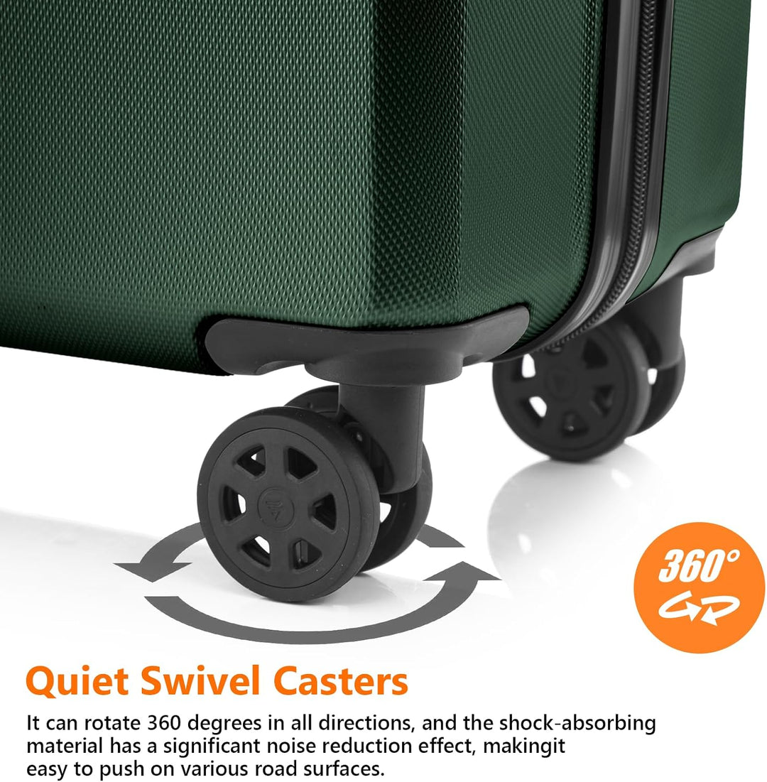 Gepäck, Trolley Suitcase Reisekoffer, Rollkoffer Handgepäck, Kabinenkoffer mit 4 Rollen 360°, Hartsc