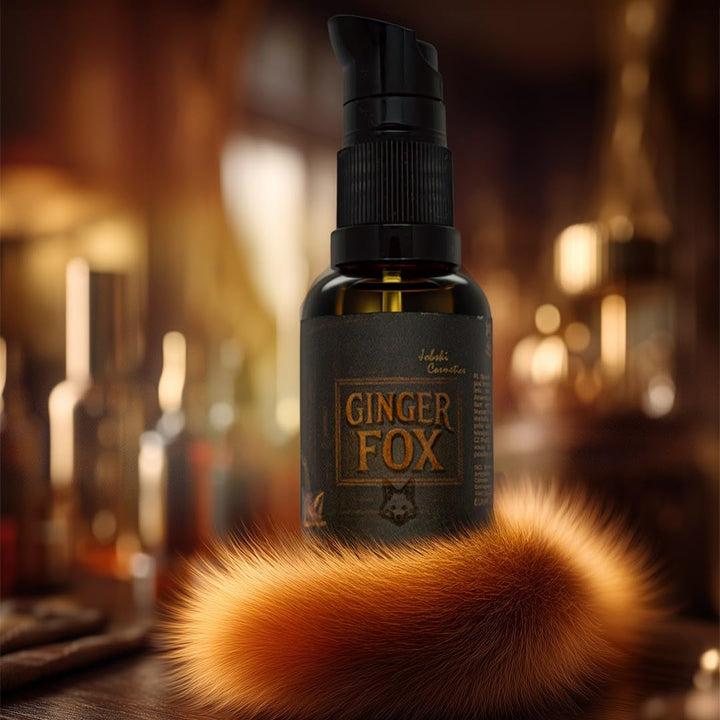 Ginger Fox Bartöl 30ml Pflegendes Bartpflegeöl für Herren mit Jojoba & Hanföl Macht den Bart weich &