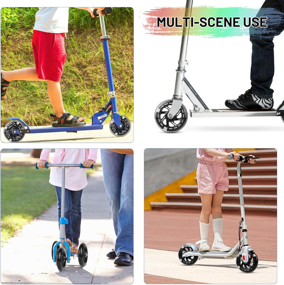 Leuchtende Stunt Scooter Rollen, 4 Stück LED-Lichtrollen, 120mm Led Scooter Ersatzräder Räder mit AB