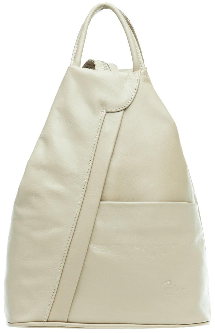 TL782 2 in 1 Leder Rucksack Handtasche, Beige