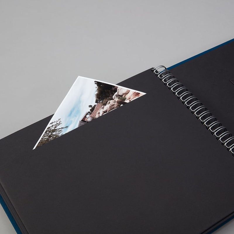 Semikolon 352963 Spiral Album Maxi Mucho – 34,5x30 cm – Fotoalbum, 90 Seiten schwarz, Fotobuch, burg