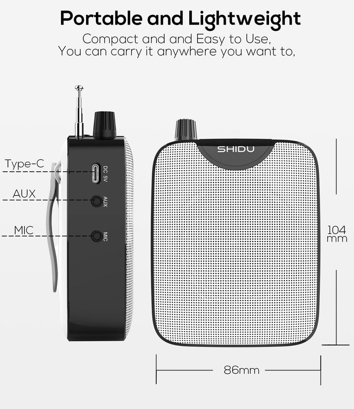Sprachverstärker Tragbarer Stimmverstärker Lautsprecher mit Mikrofon Headset Mini Verstärker Stimmen