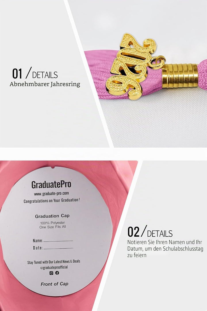 GraduatePro Doktorhut 2026 Abschluss Hut Bachelor Master Abitur Uni Akademiker Schuluniformen Studen