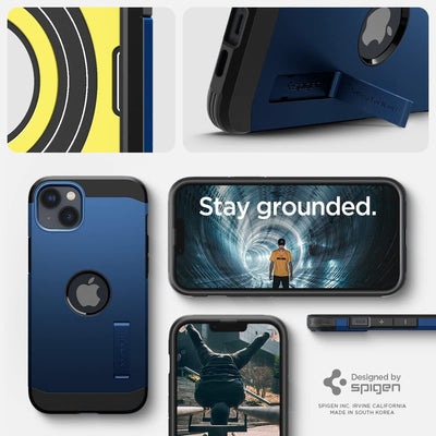 Spigen Tough Armor MagFit Hülle Kompatibel mit iPhone 14 -Navy Blue, Navy Blue