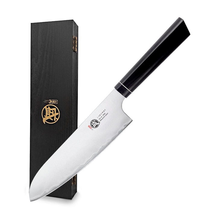 MITSUMOTO SAKARI 17 cm Professionelles Santoku Messer, Japanisches küchenmesser, Handgeschmiedetes K