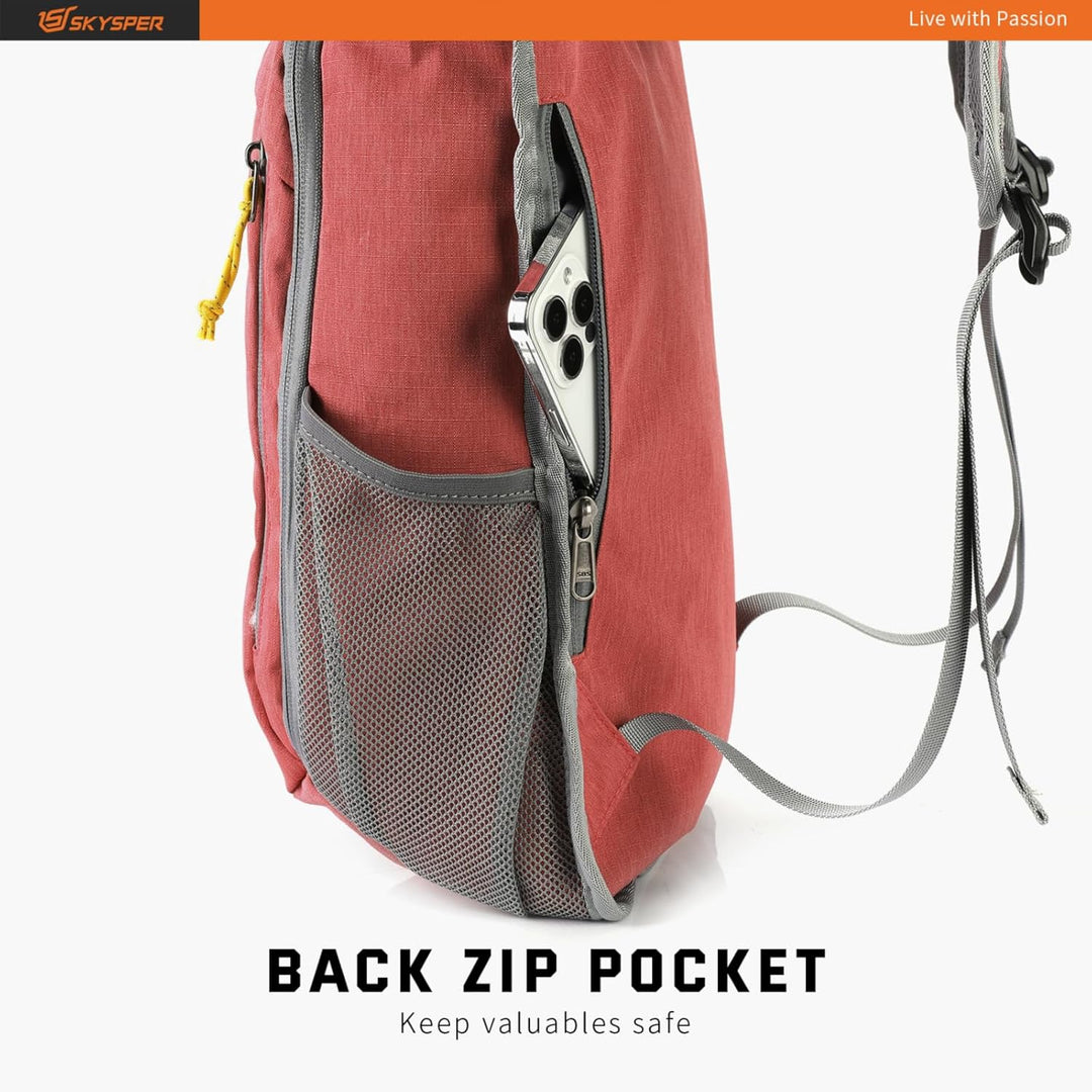 SKYSPER 10L Faltbarer Rucksack Ultraleicht Tagesrucksack Wasserfest Daypack Reiserucksack Wanderruck