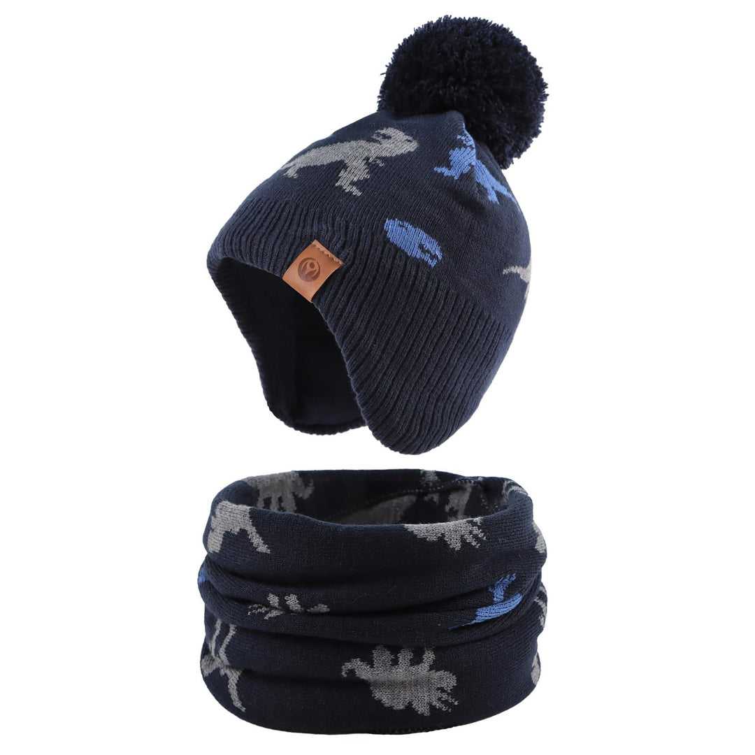 XIAOHAWANG Baby Strickmütze Winter Babymütze Junge Warme Kindermütze Junge Beanie Mütze Dicke Winter