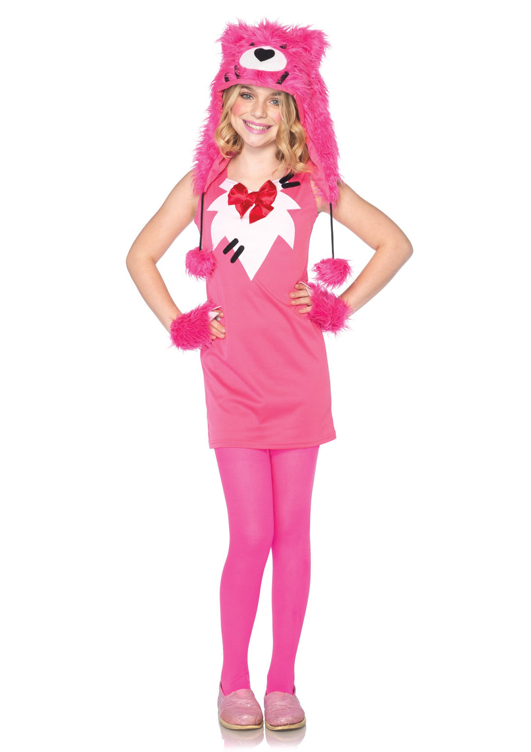 LEG AVENUE C48208 - Kostüm Set Sweetherz Bear, Grösse L, rosa