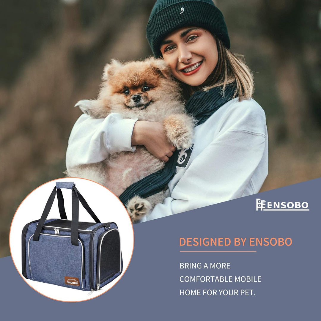 ENSOBO Transporttasche Katze, Faltbare Hundetragetasche Katzentragetasche, Tragetasche für Haustiere