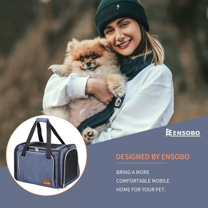 ENSOBO Transporttasche Katze, Faltbare Hundetragetasche Katzentragetasche, Tragetasche für Haustiere