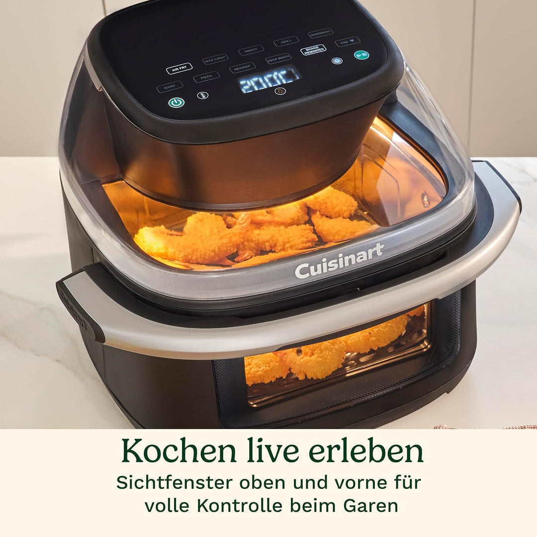 Cuisinart ClearView™ Heissluftfritteuse mit 280°‑Sichtfenster I PFAS‑frei I 8,5‑l Familiengrösse I m
