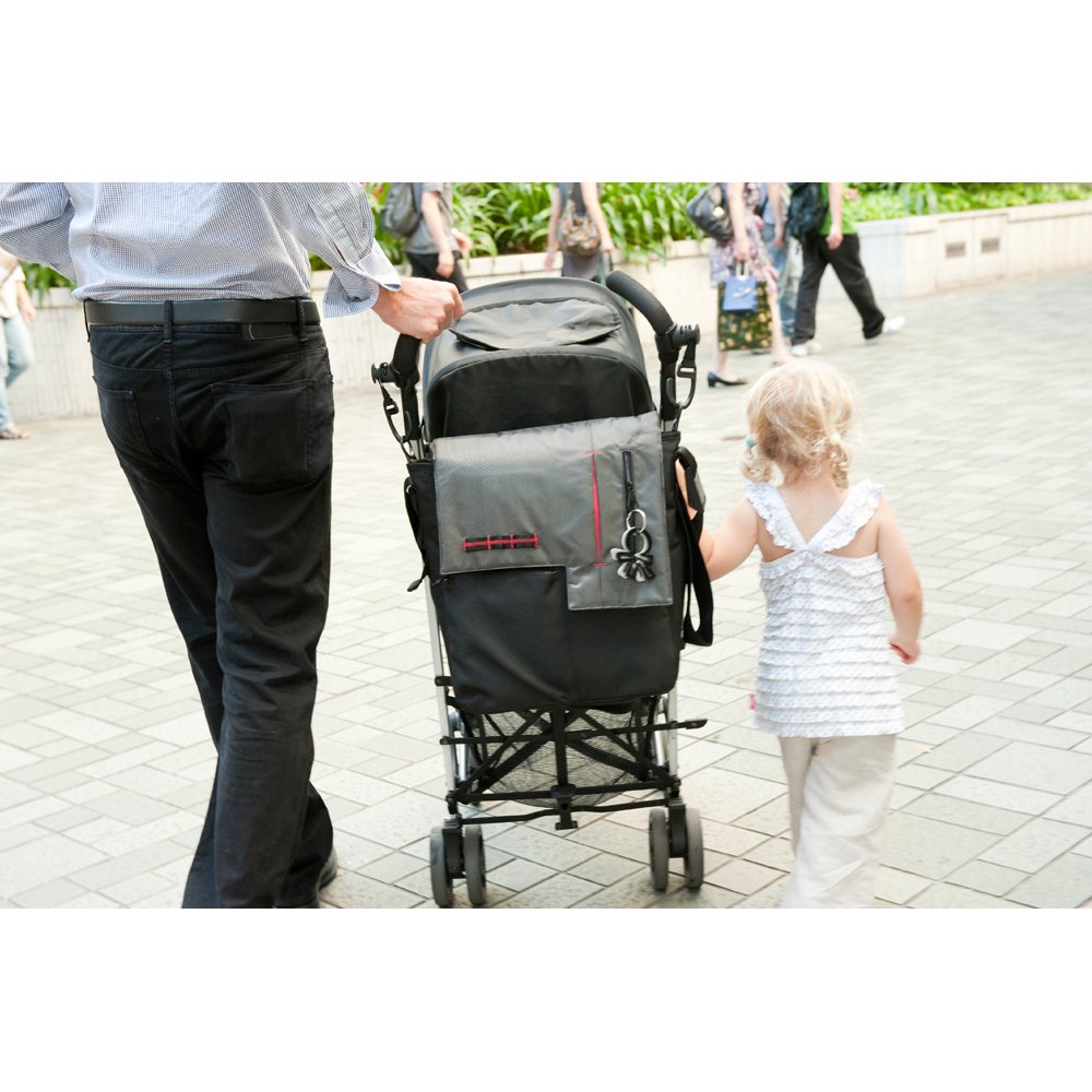 Wickeltasche nine2five Paige - grau/schwarz