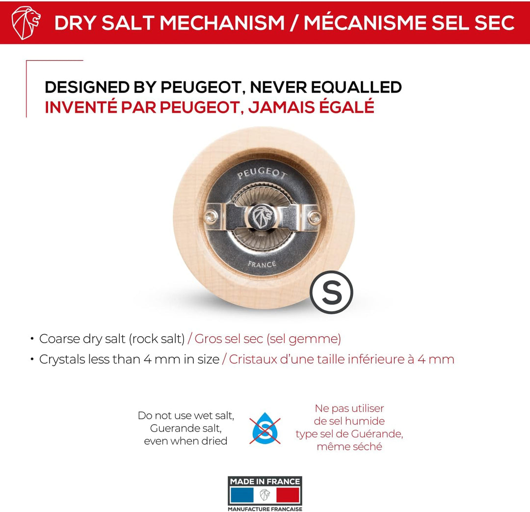 Peugeot Paris Manuelle Salzmühle, Klassische Mahlgradeinstellung, Höhe: 30 cm, Holz, Natur, 0870430/