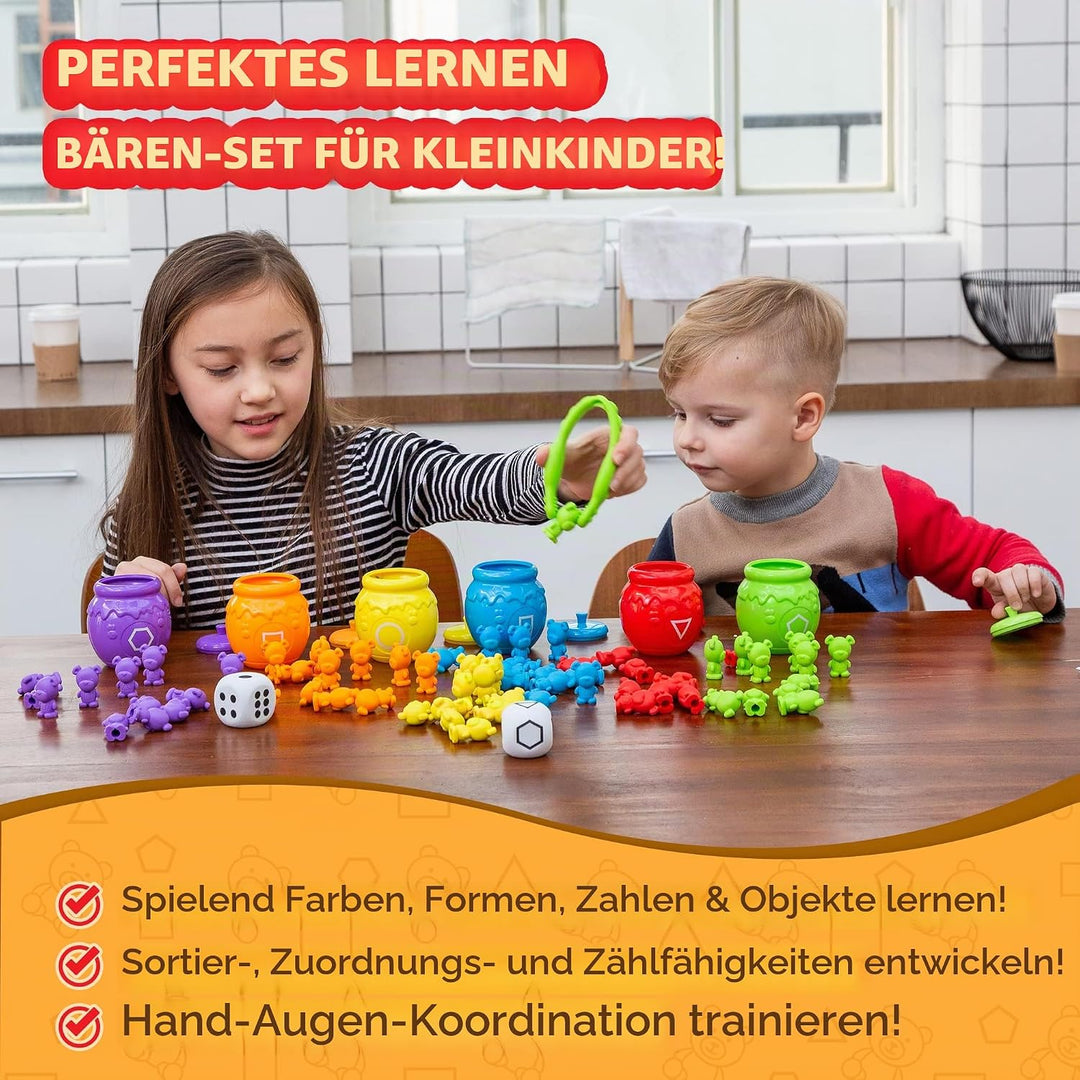 JOYIN Farben Lernen ab 2 3 4 5 Jahre,Montessori Mathe Spielzeug Mit Passenden Sortieren Tassen,Senso