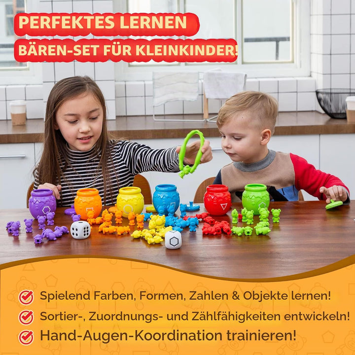 JOYIN Farben Lernen ab 2 3 4 5 Jahre,Montessori Mathe Spielzeug Mit Passenden Sortieren Tassen,Senso