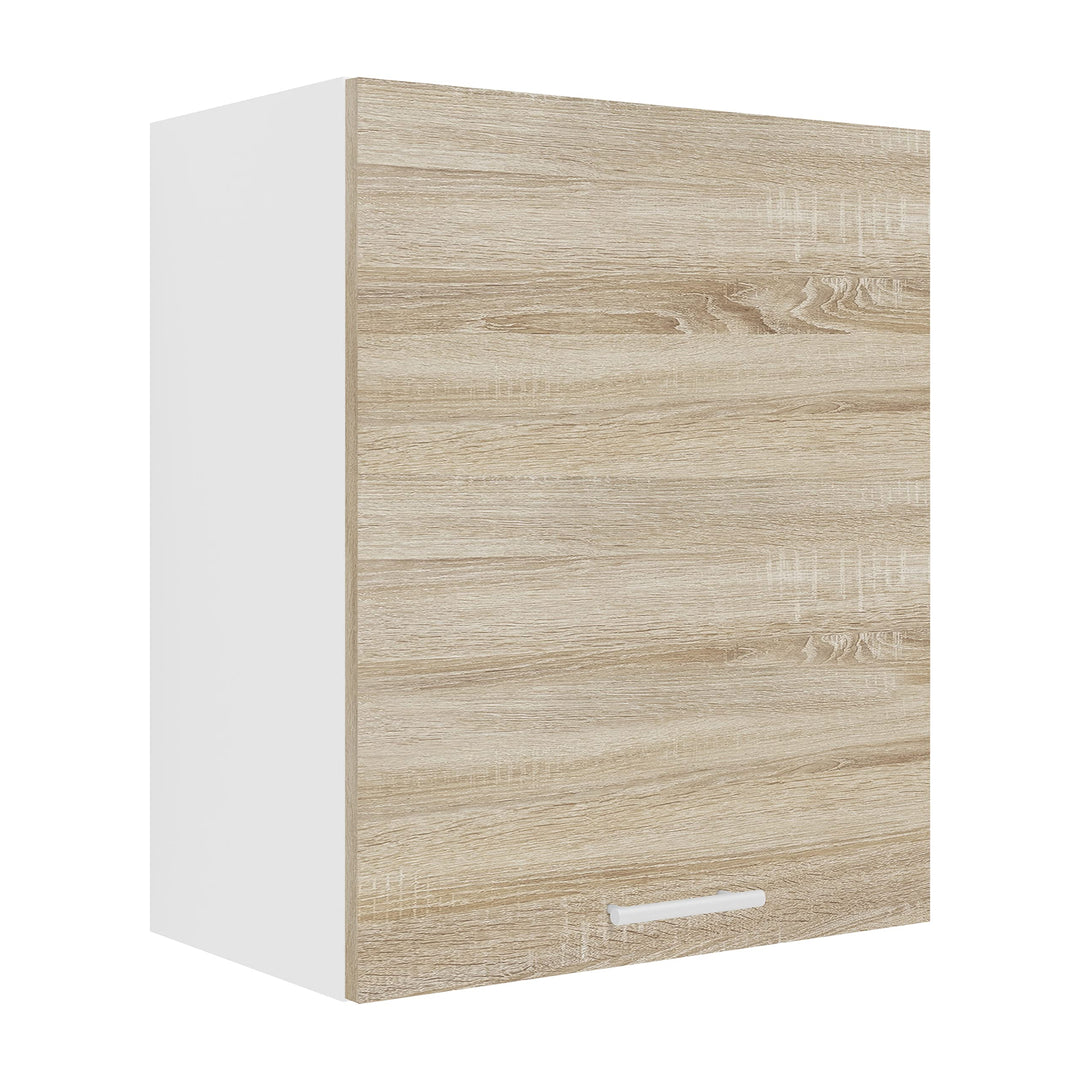 VCM Küchenschrank Breite 50 cm Holztür Hängeschrank Küche Küchenmöbel Esilo Weiss/Sonoma-Eiche Weiss