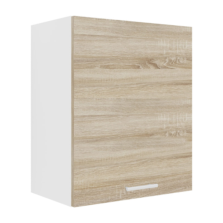 VCM Küchenschrank Breite 50 cm Holztür Hängeschrank Küche Küchenmöbel Esilo Weiss/Sonoma-Eiche Weiss