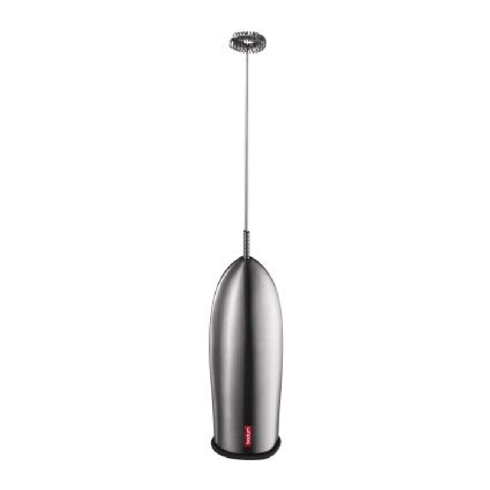 Bodum Schiuma Milchschäumer (Edelstahl, Batteriebetrieben) glänzend A 1 - Pack, A 1 - Pack