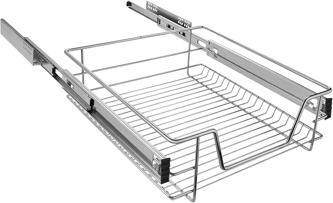 HENGMEI 1x Küchenschrank Teleskopschublade 50cm Schrankauszug Ausziehbare Ablage Küchenschubladen Or