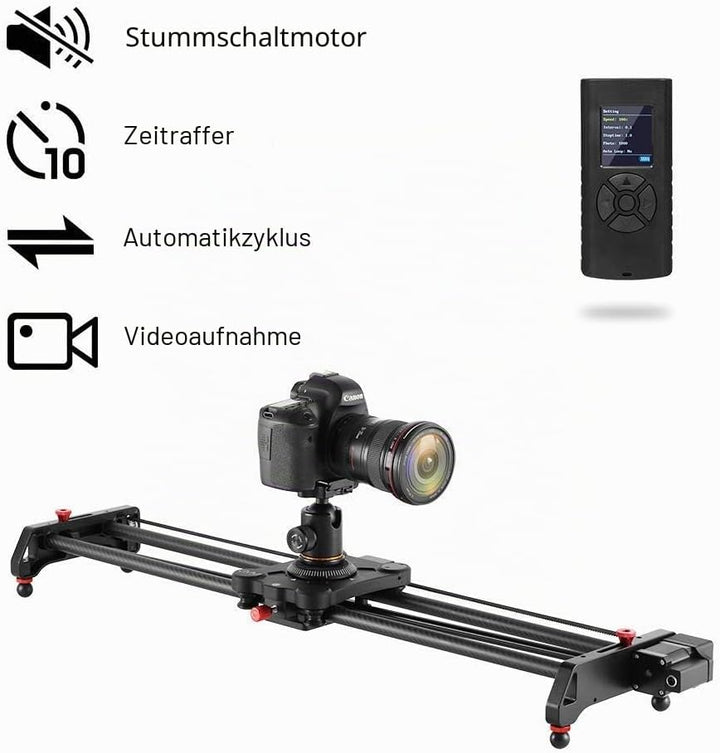 GVM 80cm Kamera Slider, Motorisiert Kameraschlitten, Fotografie Video Slider Kameraschlitten mit Fol