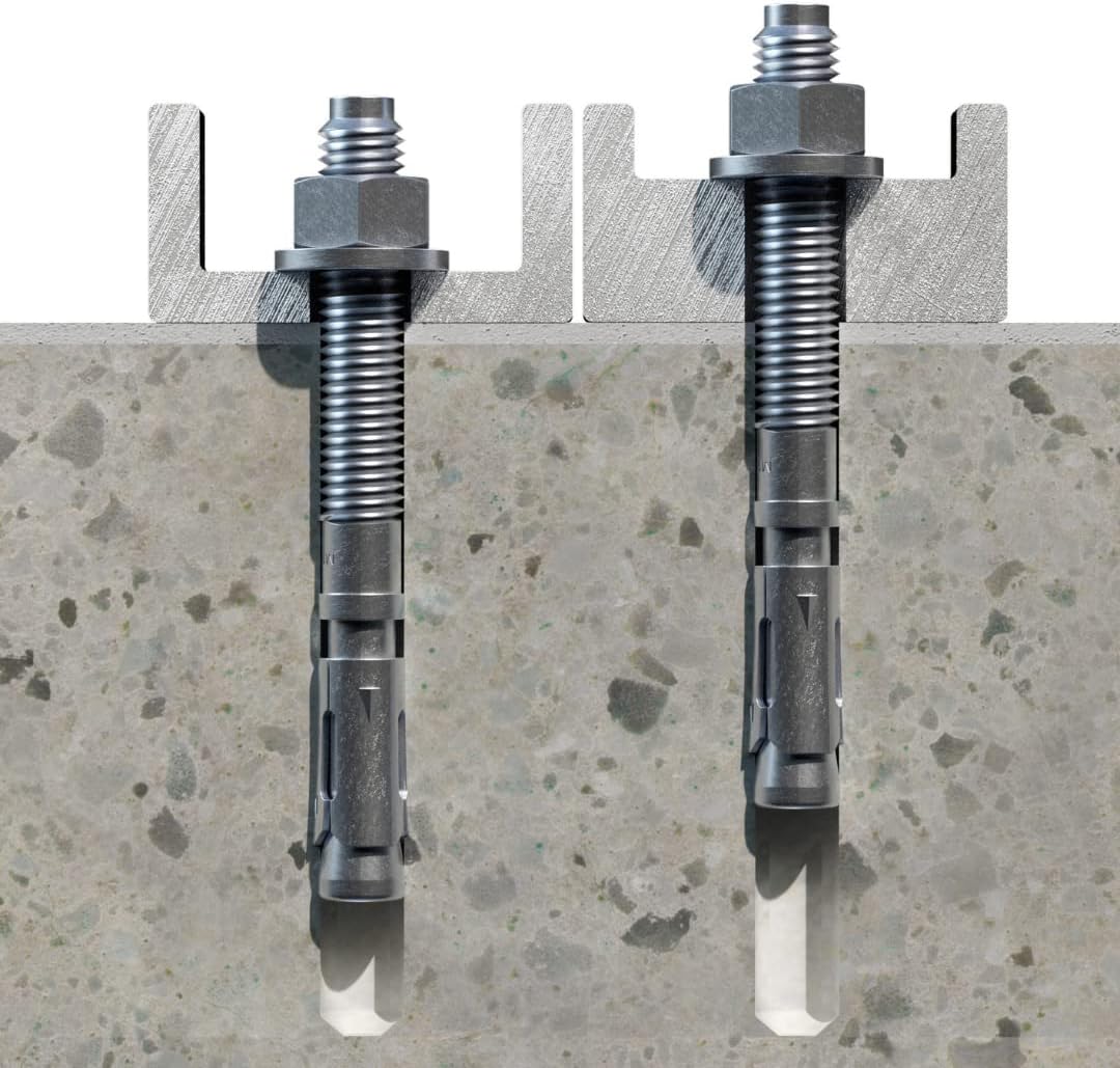 INDEX Fixing Systems 50 Stück Verankerungen für hohe Lasten, verzinkt, M10 x 170 mm, Durchmesser 10