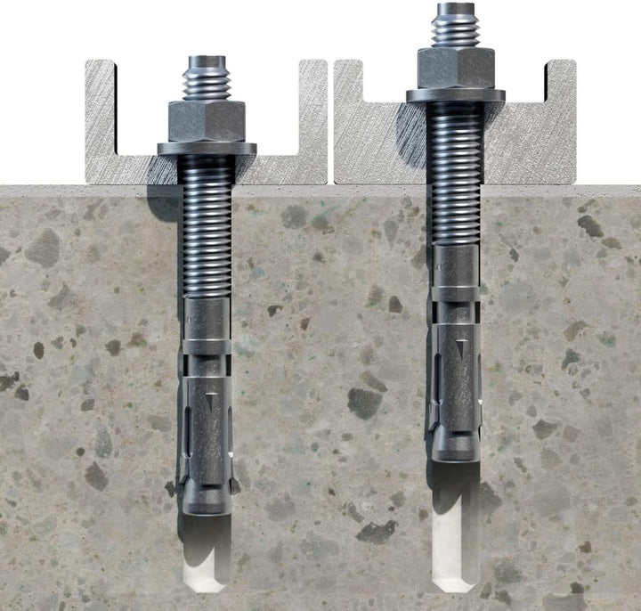 INDEX Fixing Systems 200 Stück Verankerungen für hohe Lasten, verzinkt, M6 x 60 mm, Durchmesser 6 mm
