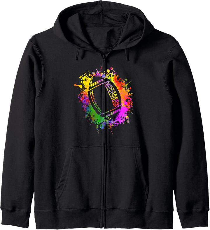 Bunte Spritzer Rugby American Football Kinder Kapuzenjacke