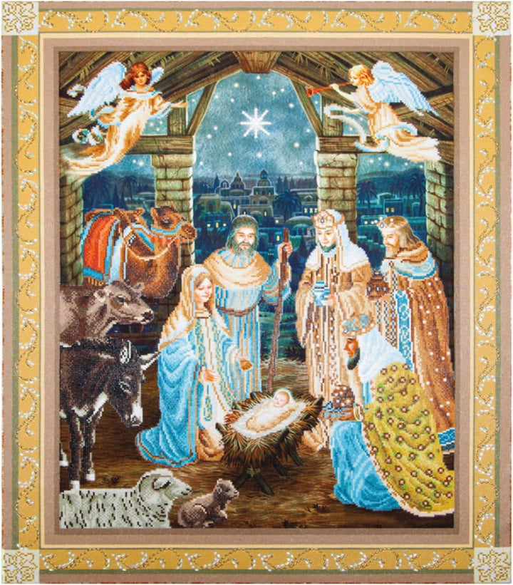 Diamond Dotz DD15-002 Weihnachtskrippe, ca. 85 x 100 cm gross, Diamond Painting, Malen mit Diamanten