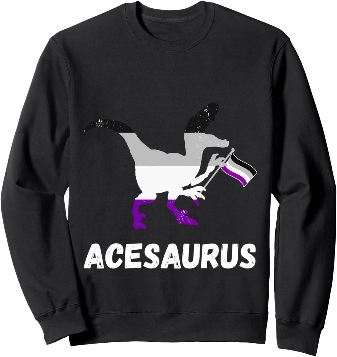 Ace Dinosaurier Asexualität Pride Flagge Asexuell LGBT T-Rex Sweatshirt