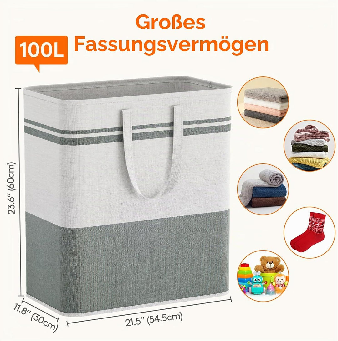 Lifewit 2 Stück Pfandflaschen Sammelbehälter mit Deckel 100L, Gross Pfandflaschen Aufbewahrung, Behä