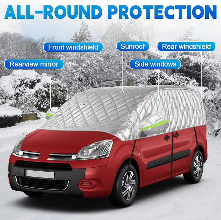 Halbgarage für Citroen Berlingo K9 XLWB 2018-2025, Halbe Autoabdeckung Winter Sommer, Abdeckplane Au