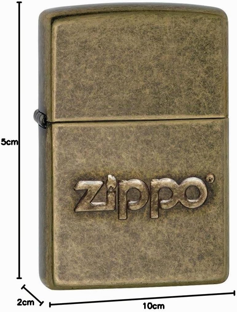 Zippo 60002307 PL Stamp Feuerzeuge, Messing, Edelstahloptik, 1 x 3,5 x 5,5 cm
