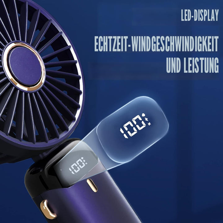 Jsdoin Handventilator, Tragbarer Mini Ventilator, Wiederaufladbar, Kleiner Taschenventilator Mit 5 G