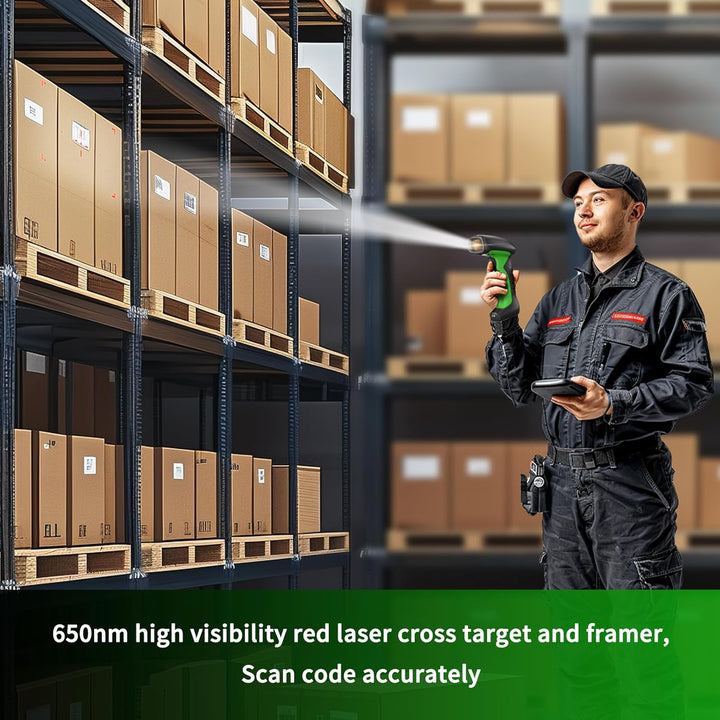 NETUM kabelloser QR-Code-Scanner Barcode-Scanner Bluetooth 2D 1D-Barcode-Lesegerät, 2600 mAh, Fallsc