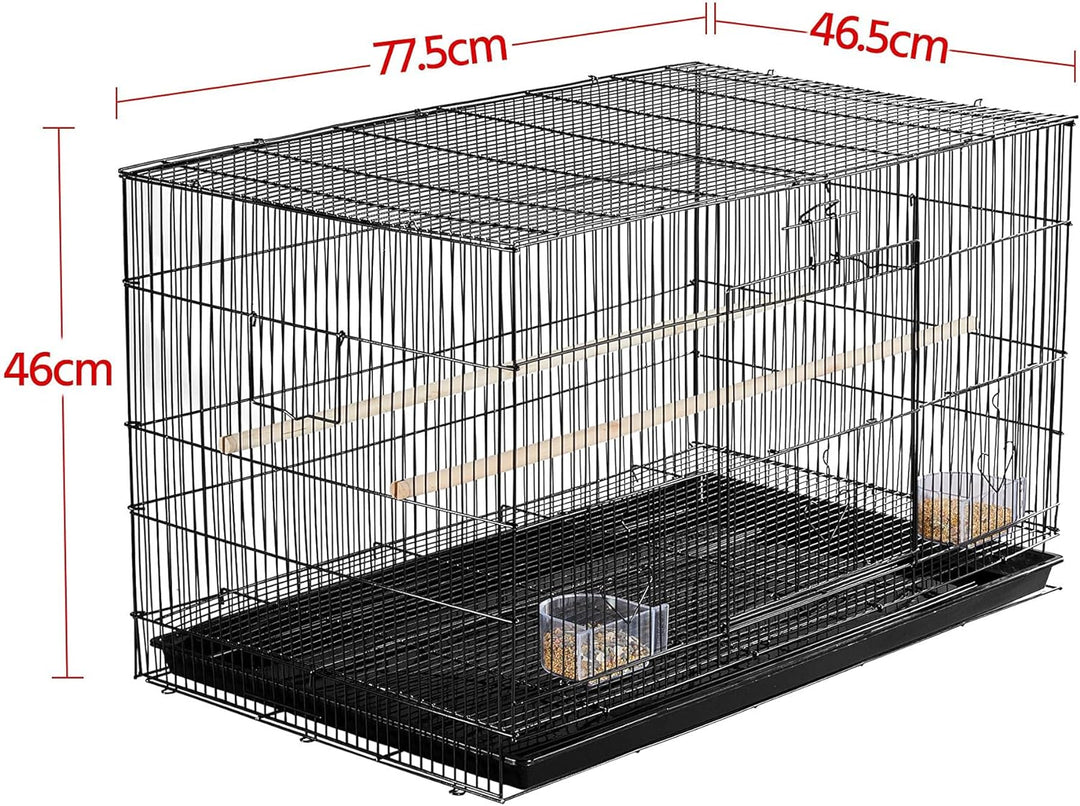 Yaheetech Vogelkäfig Stapelbarer Flugkäfig breiter käfige mit extra viel Platz für Papageien Sittich