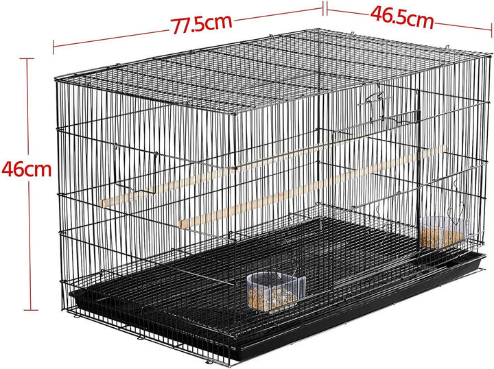 Yaheetech Vogelkäfig Stapelbarer Flugkäfig breiter käfige mit extra viel Platz für Papageien Sittich