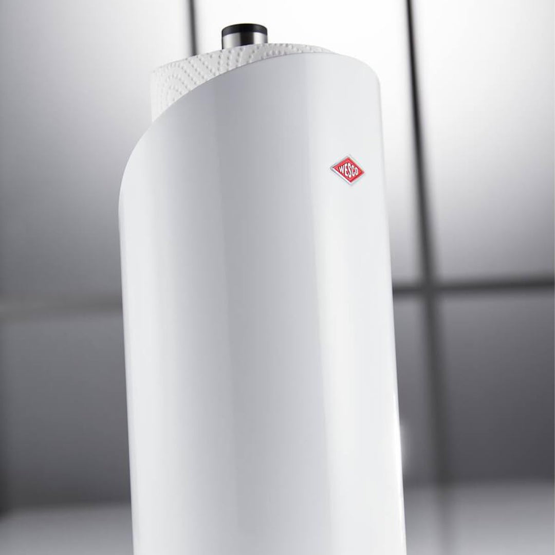 Wesco Papierrollenhalter in der Farbe sand matt aus Edelstahl und farbig lackiertem Stahlblech, stan