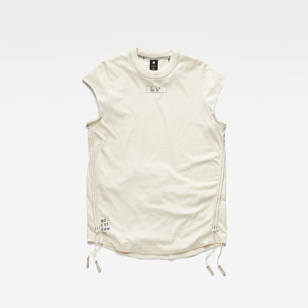 G-STAR RAW Damen Lash Tape Cap Sl T-Shirt XXS Weiss (Papyrus D21587-4107-d113), XXS Weiss (Papyrus D