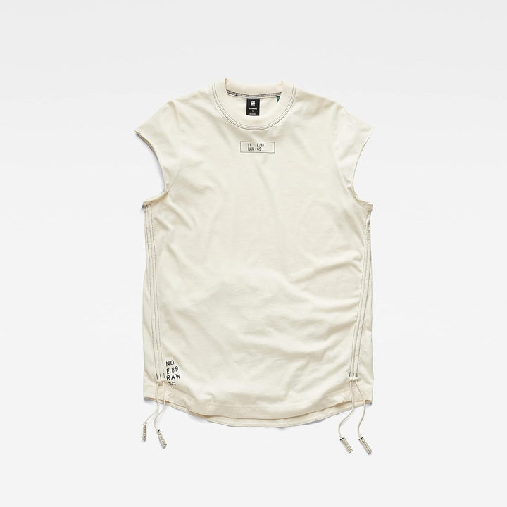 G-STAR RAW Damen Lash Tape Cap Sl T-Shirt XXS Weiss (Papyrus D21587-4107-d113), XXS Weiss (Papyrus D